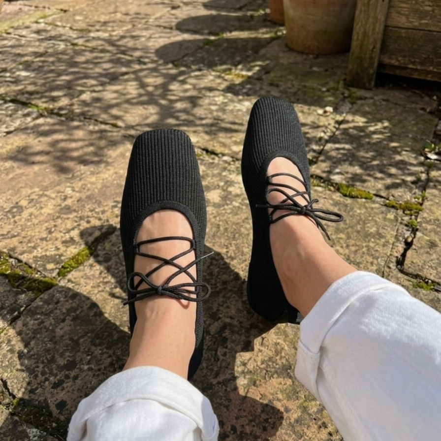 The Tie-Up Corduroy Ballet flat - Flat Theory